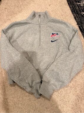 Nike Light Gray Full-Zip Fleece Jacket